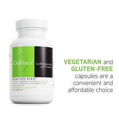 Concept image of eye health with vitamins and minerals
