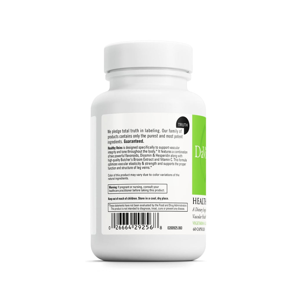 Close-up of Diosmin and other ingredients on the product label