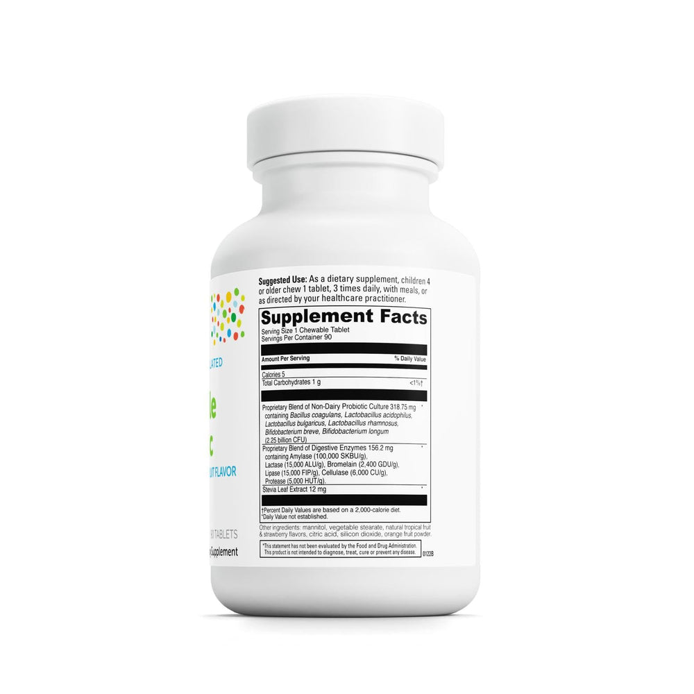 Illustration showing digestive health benefits for kids and a healthy gut