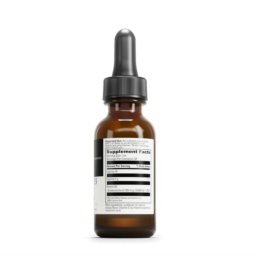 Side view of bottle with label