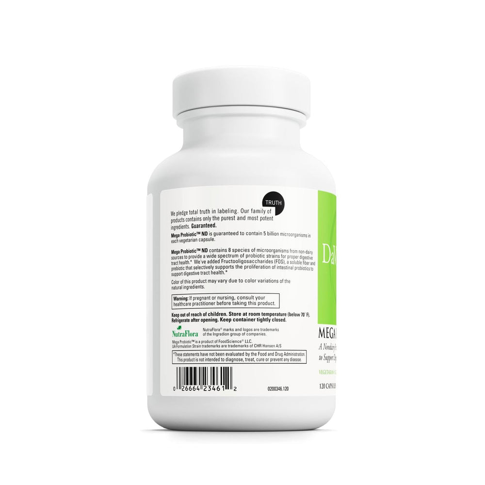 Ingredients list for DAVINCI Labs Mega Probiotic ND