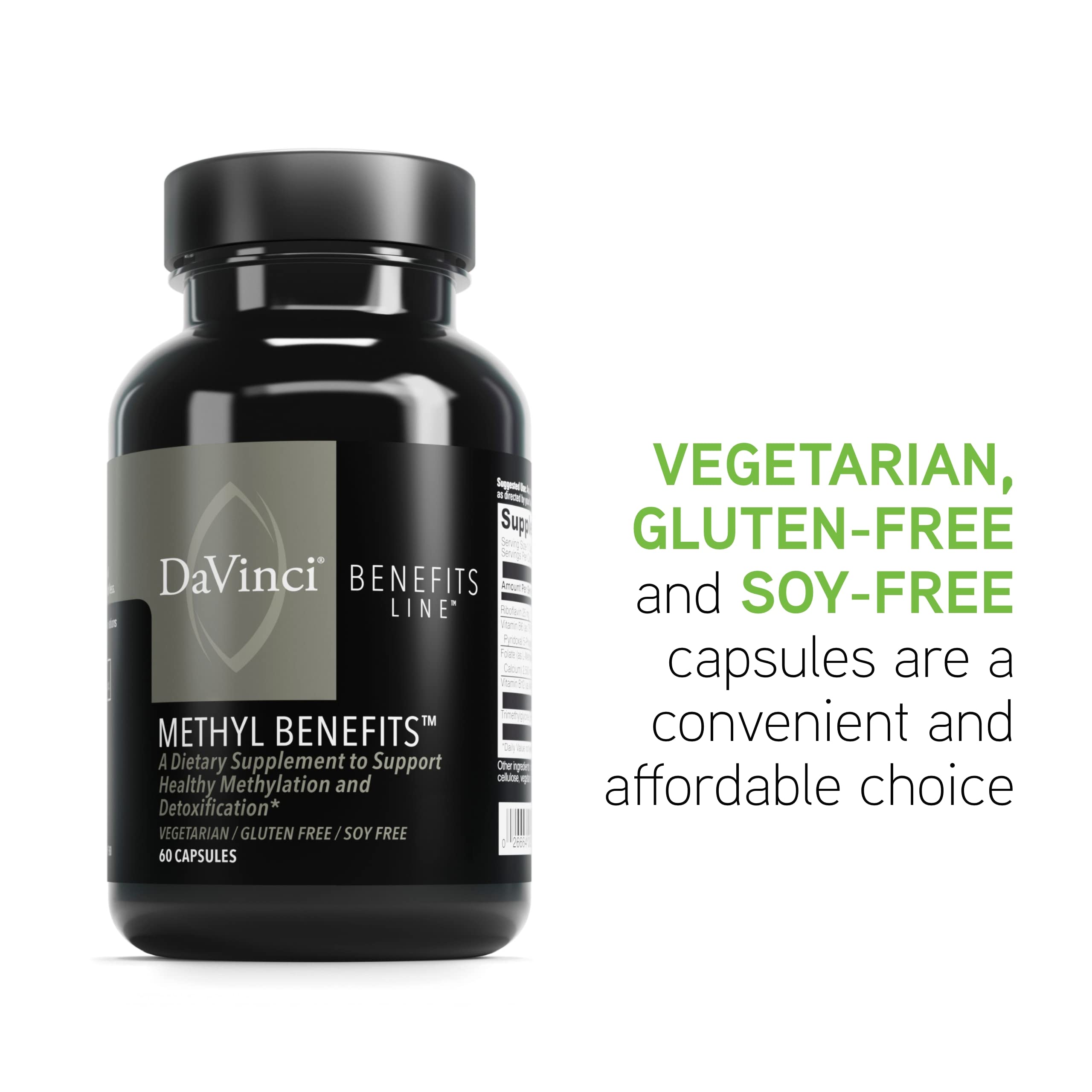 Gluten-free vegetarian capsules for DaVinci Methyl Benefits