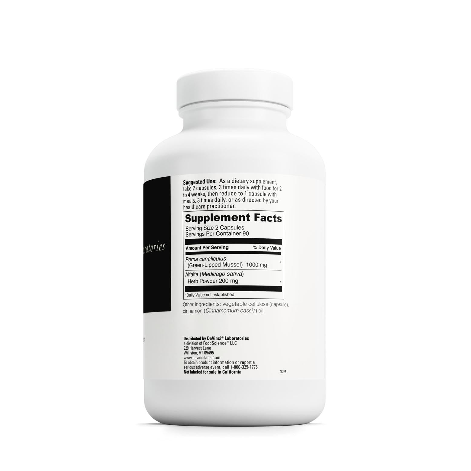 Close-up of DAVINCI Labs Perna capsules