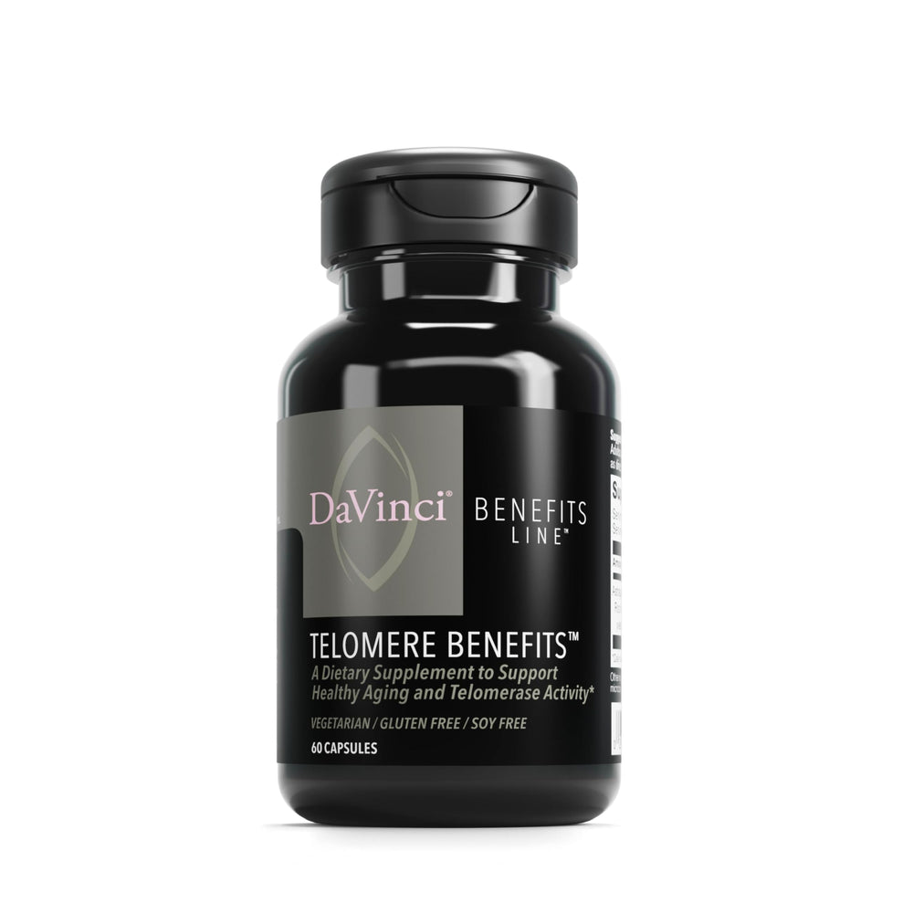  DAVINCI Labs Telomere Benefits bottle on white background