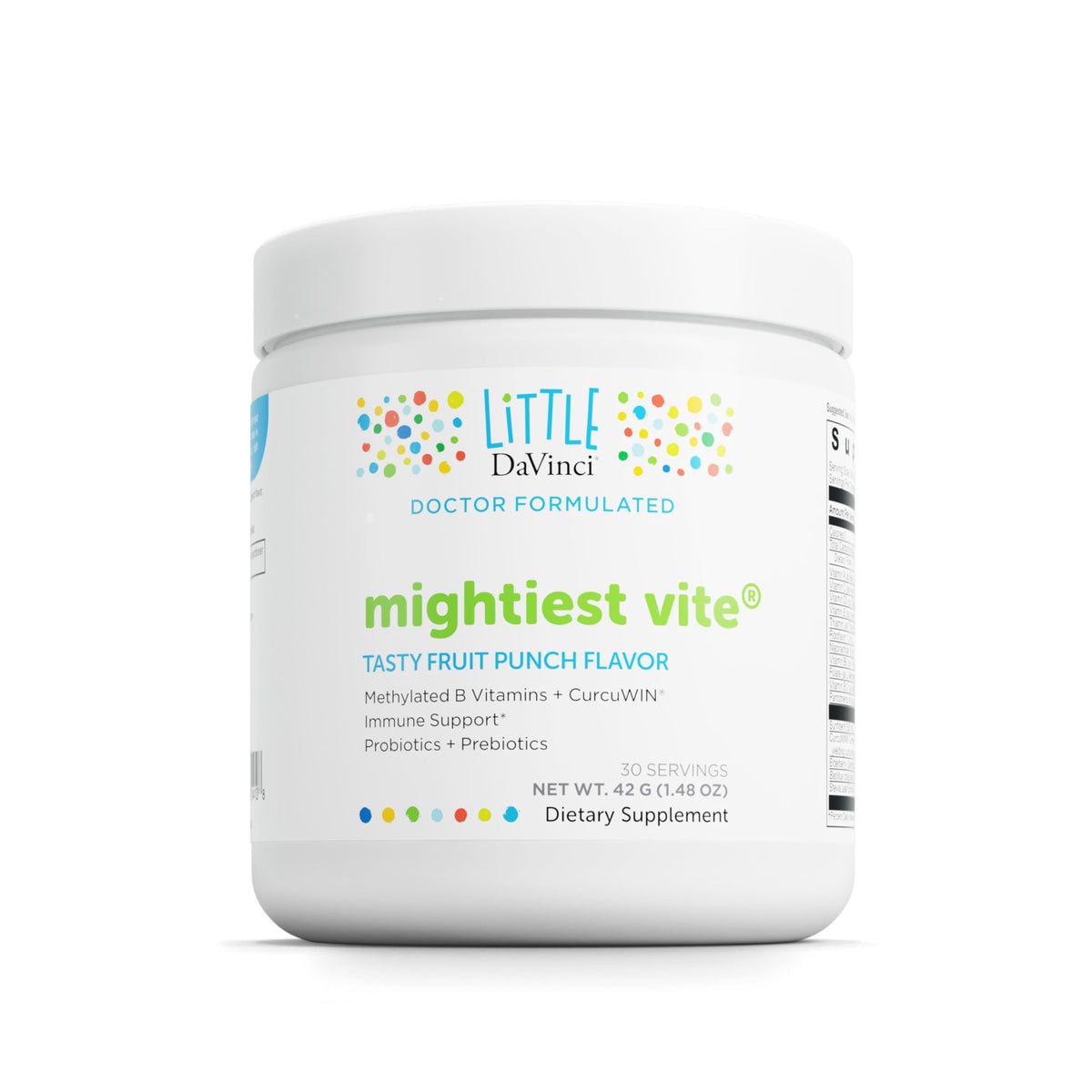 Packaging design for DAVINCI Little Mightiest Vite kid multivitamin