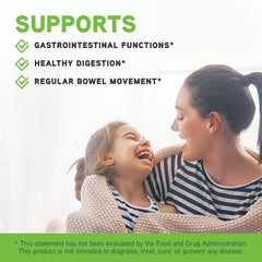 Ingredients panel showing non-dairy probiotic strains and prebiotic fiber