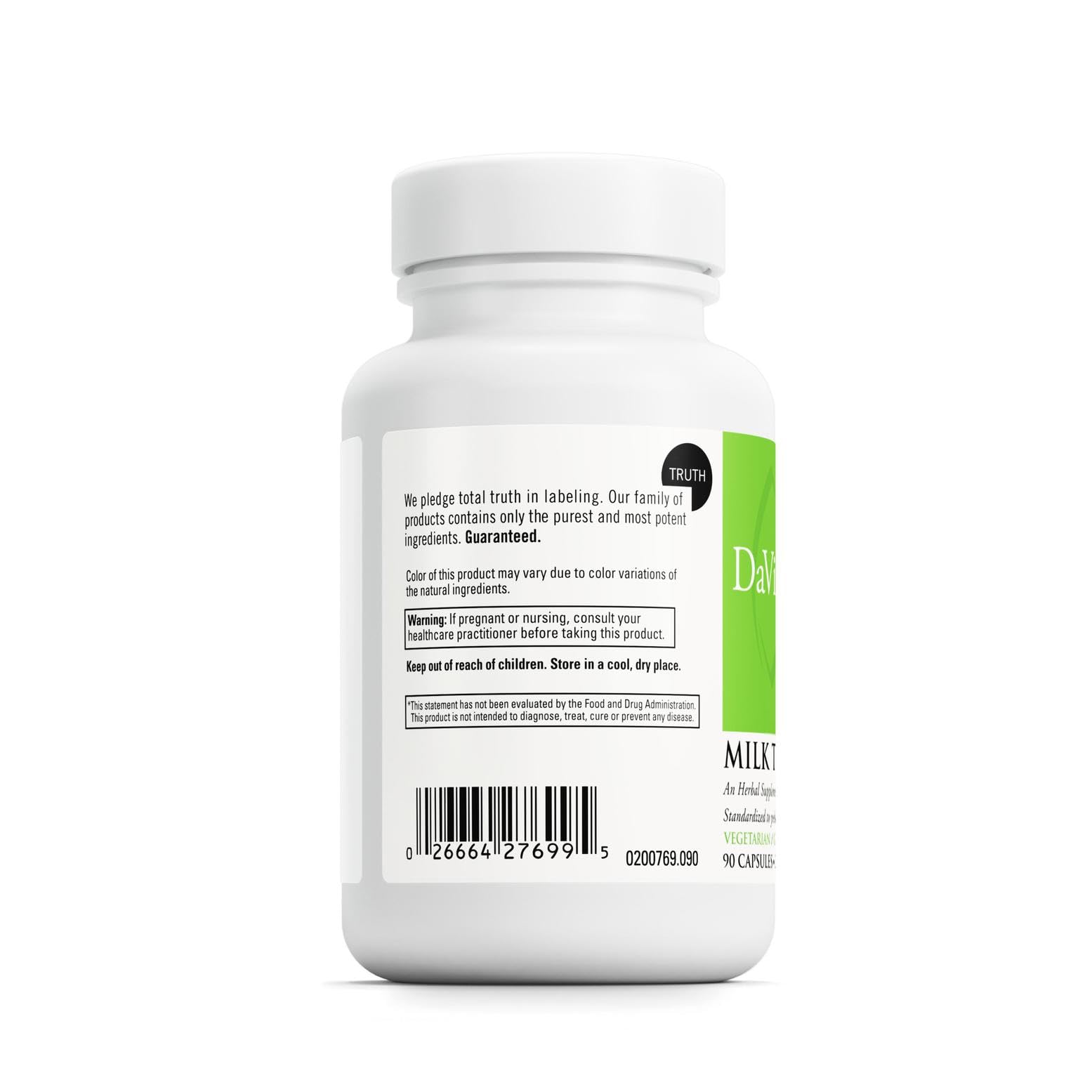 Davinci Labs Milk Thistle capsules