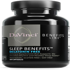 DaVinci Sleep Benefits bottle with 60 capsules
