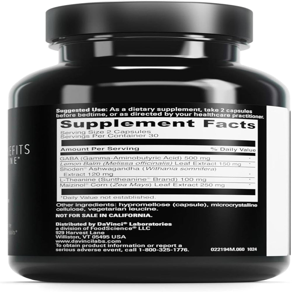 Ingredients illustration featuring Maizinol and Shoden ashwagandha