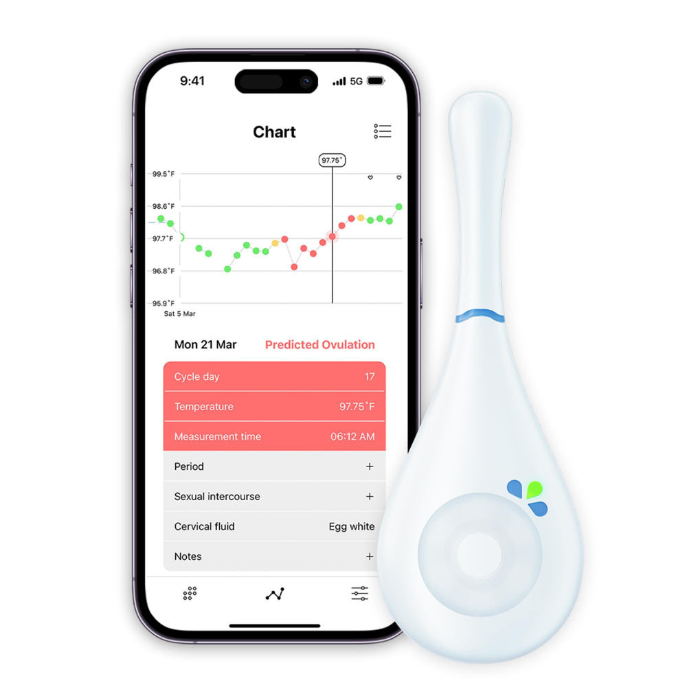 Daysy fertility tracker device with status indicator