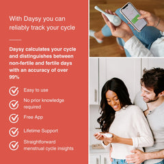Lifestyle image of Daysy being used for fertility planning