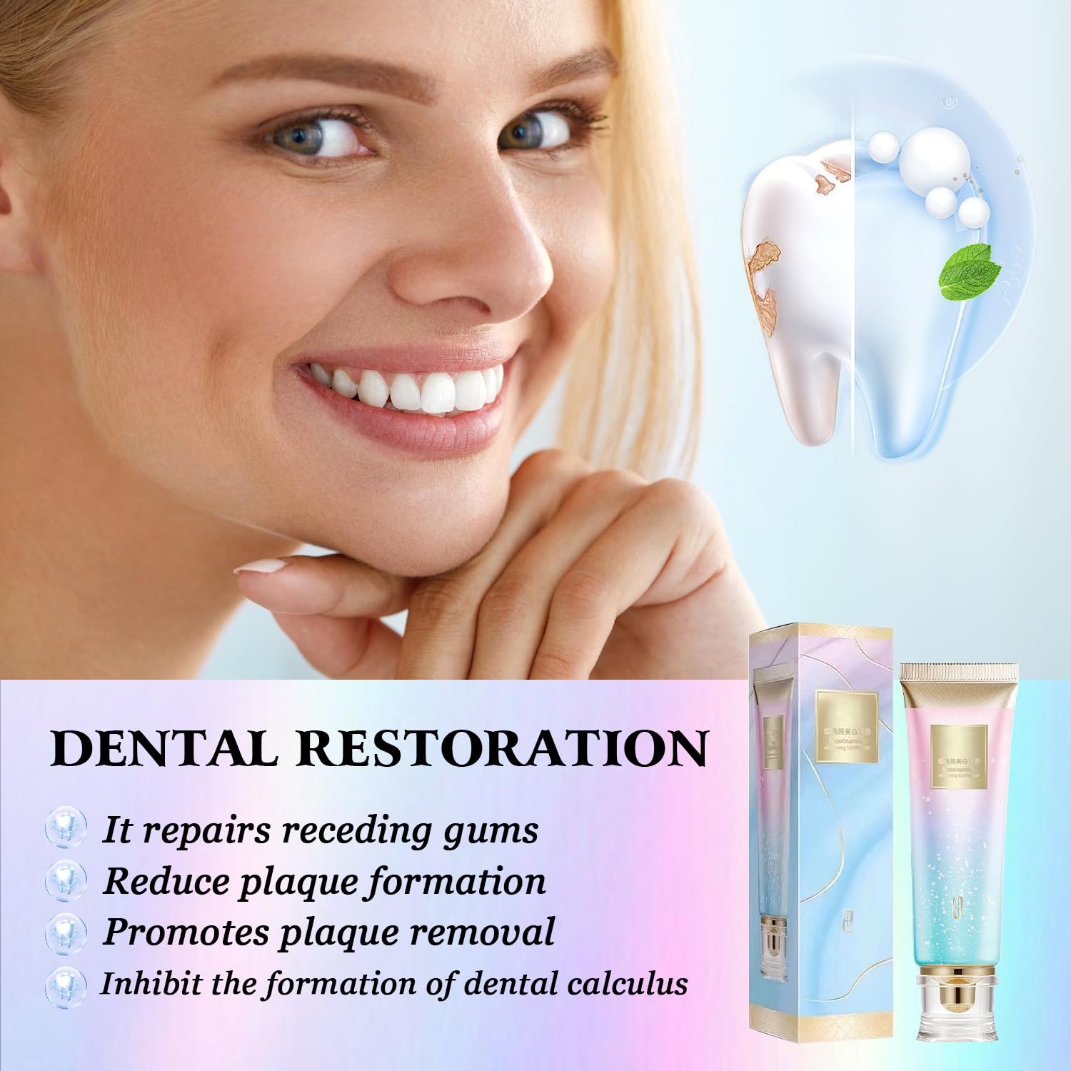 Foam texture of Dazzle White toothpaste resembling quicksand