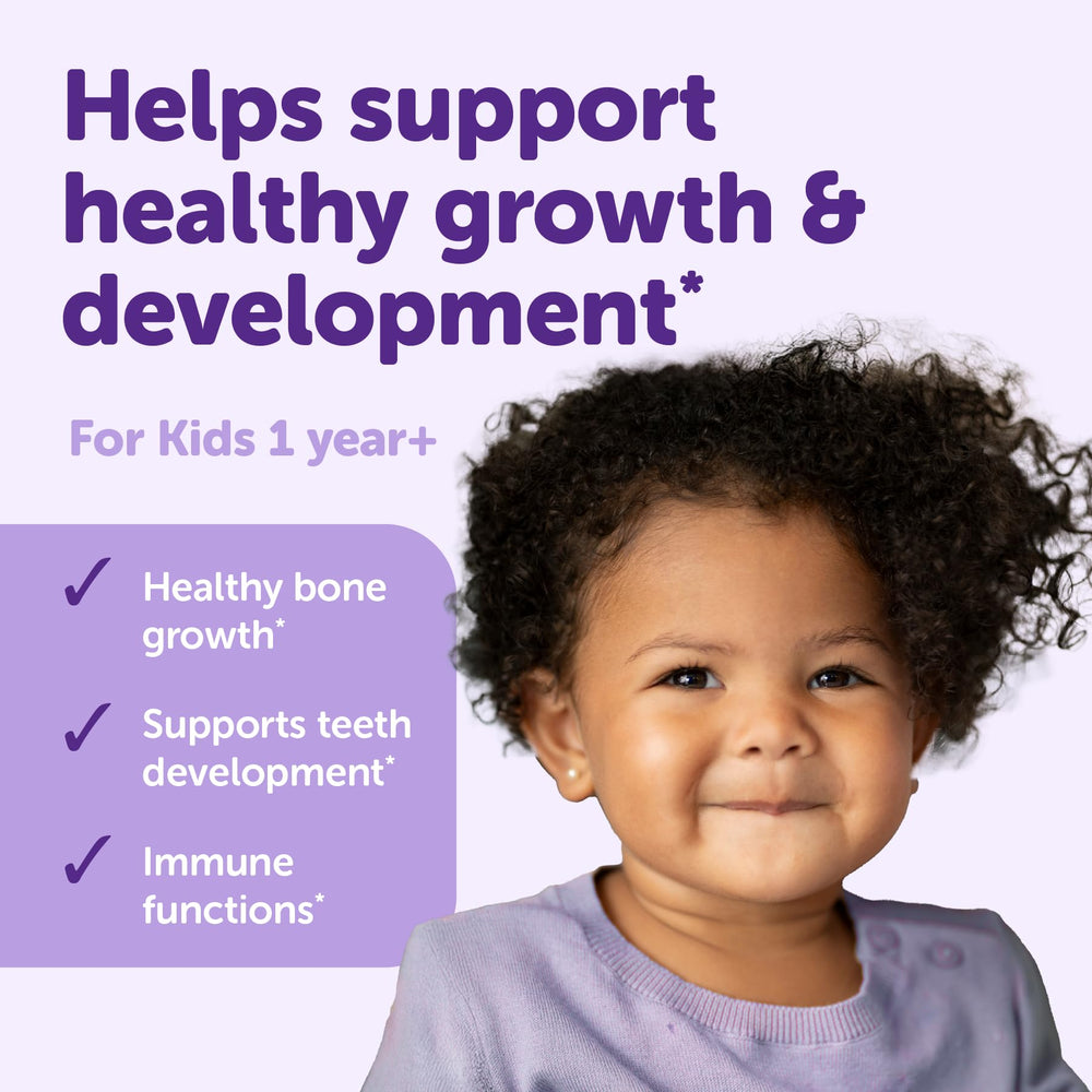 Illustration of immune support and bone/teeth development for children