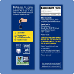 Close-up of Ddrops liquid Vitamin D3 drops