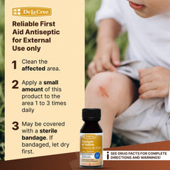 Application of iodine tincture from the bottle