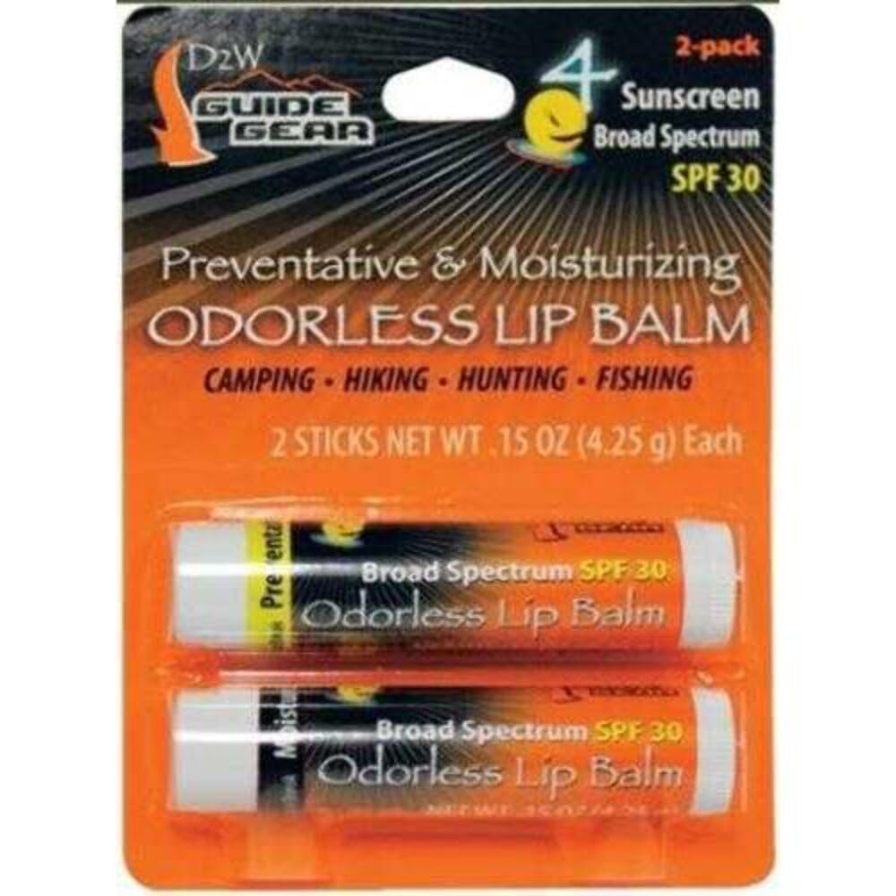 Dead Down Wind Scent Elimination Lip Balm 2-pack, compact lip care for outdoor scent management.
