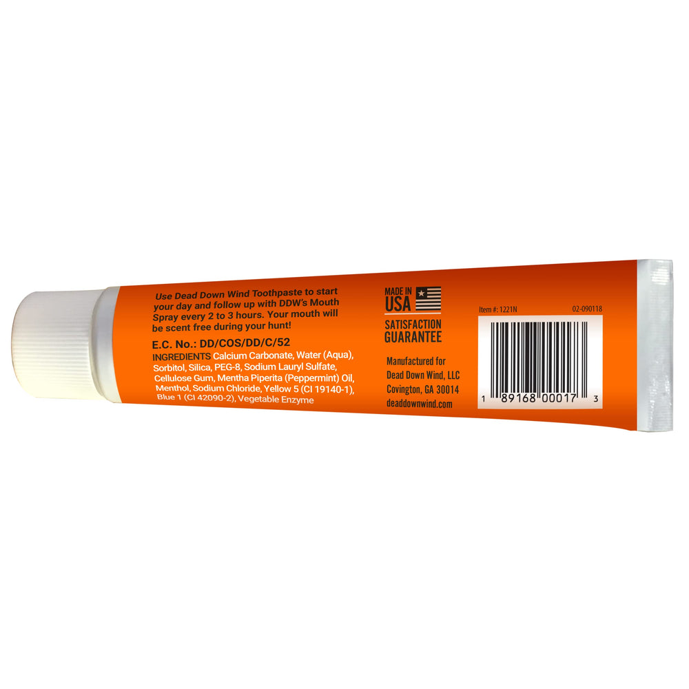 American-made Dead Down Wind Toothpaste packaging