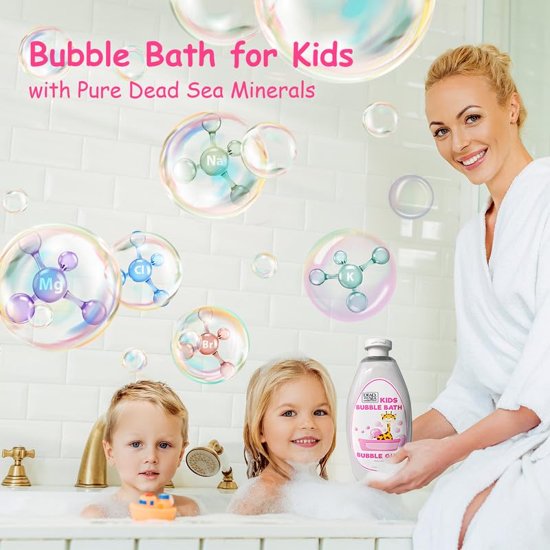 Fun bath time with bubble bath and bubbles for kids