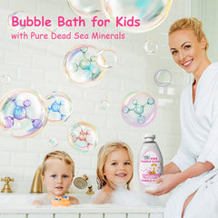 Fun bath time with bubble bath and bubbles for kids