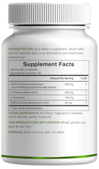 Ingredients: L-Theanine, L-Tryptophan and GABA