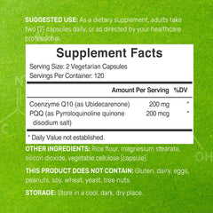 Close-up of CoQ10 and PQQ veggie capsules