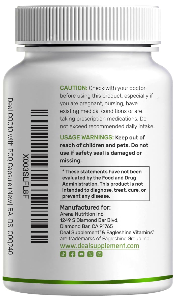 Non-GMO verified seal on DEAL SUPPLEMENT CoQ10