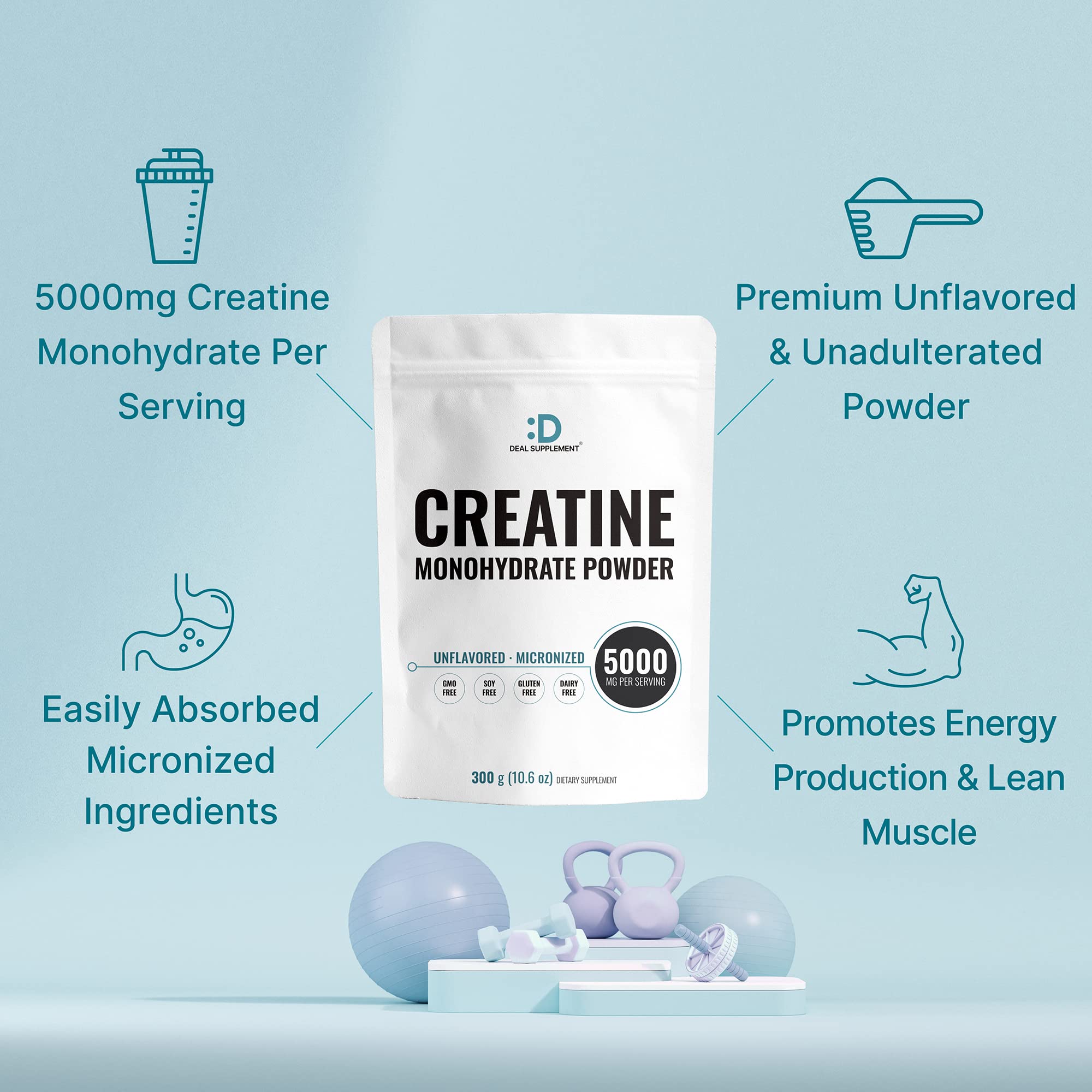 Nutrition label showing 5 g per serving and 120 servings
