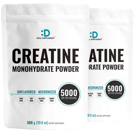 Deal Supplement micronized creatine monohydrate powder in container