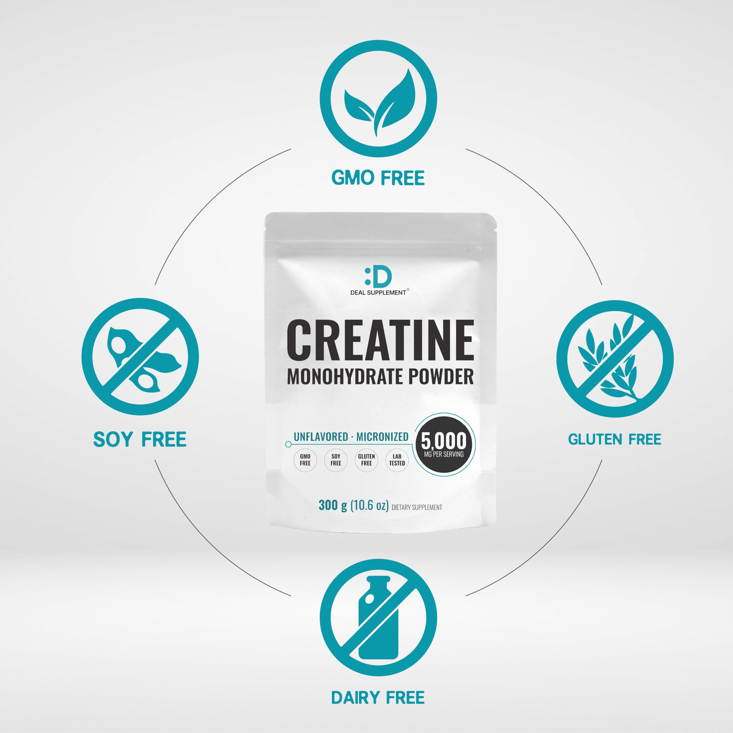 Non-GMO, gluten-free and allergen-free label for the product