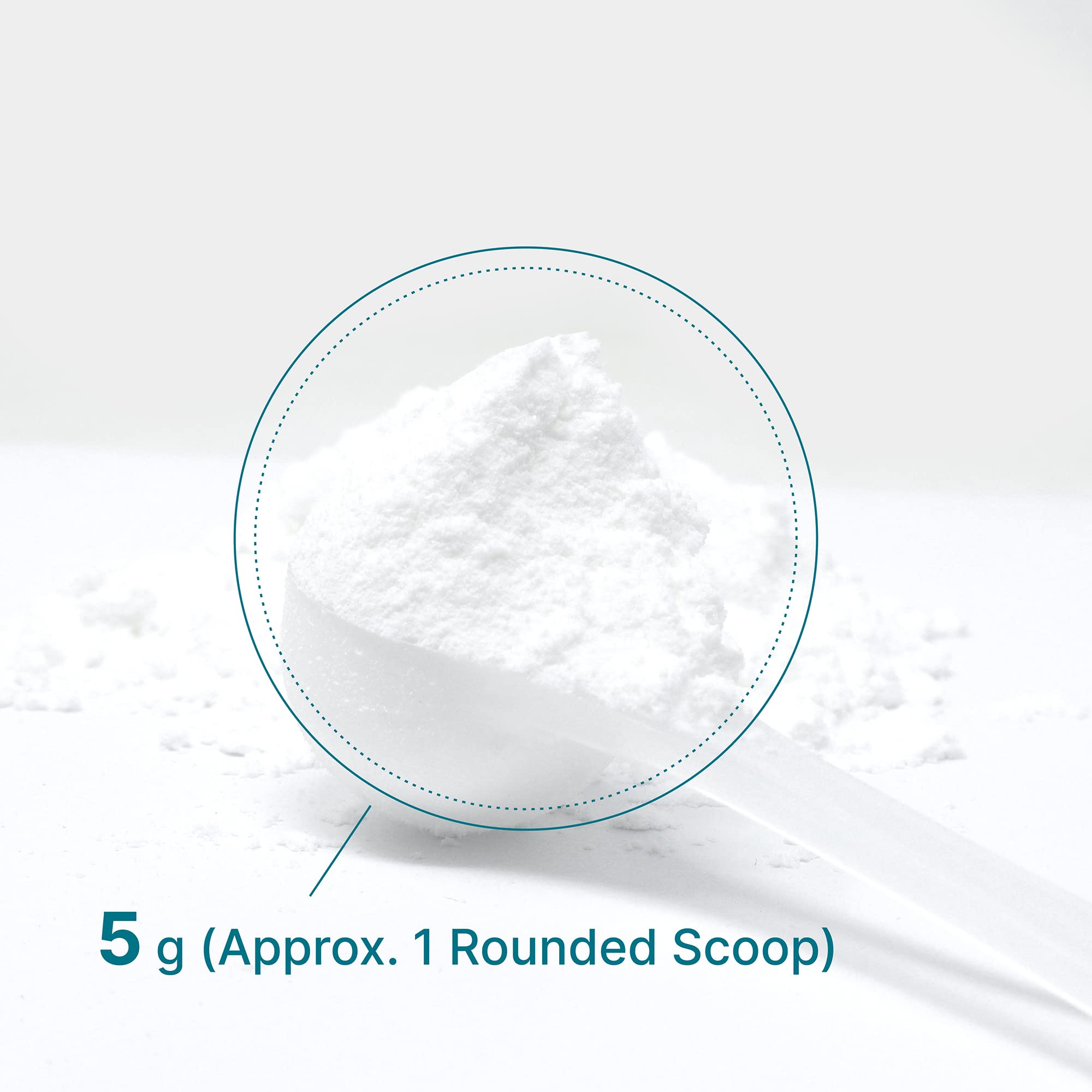Unflavored creatine monohydrate powder in a shaker bottle