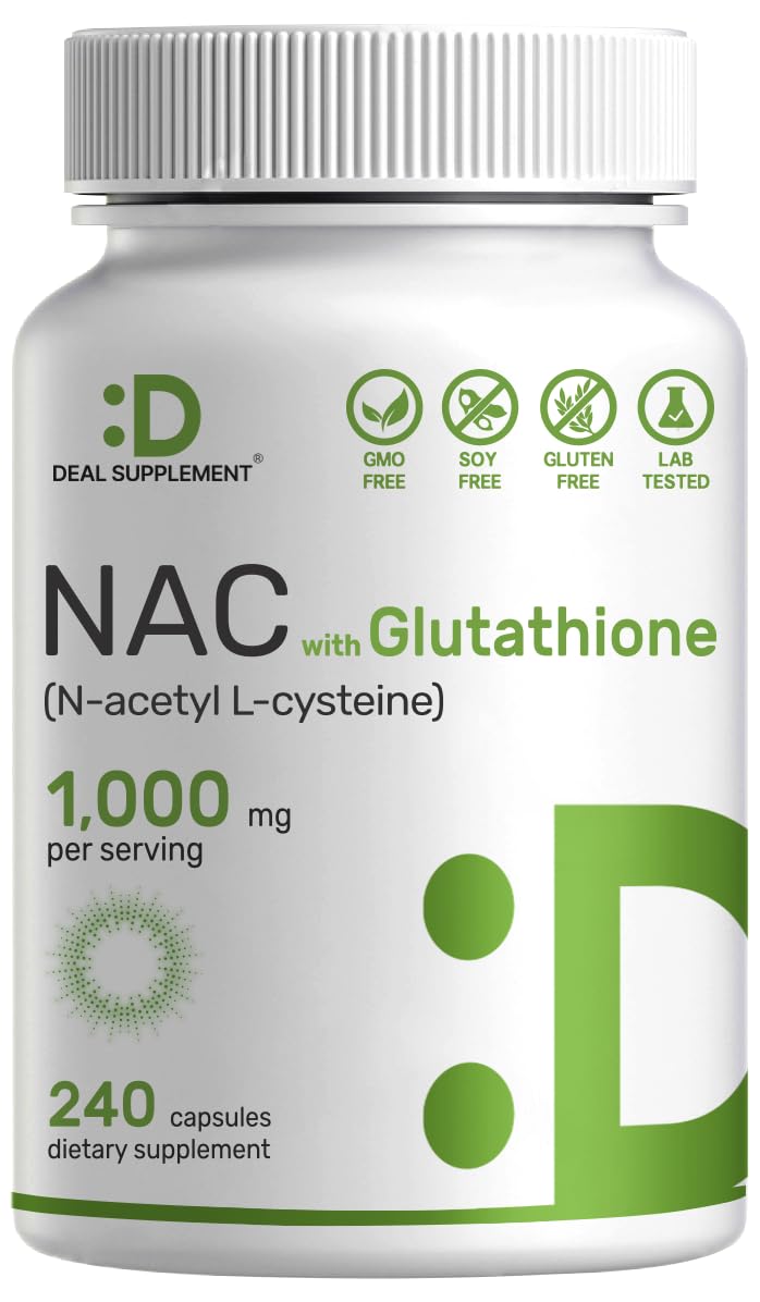 Deal NAC 1000mg bottle label