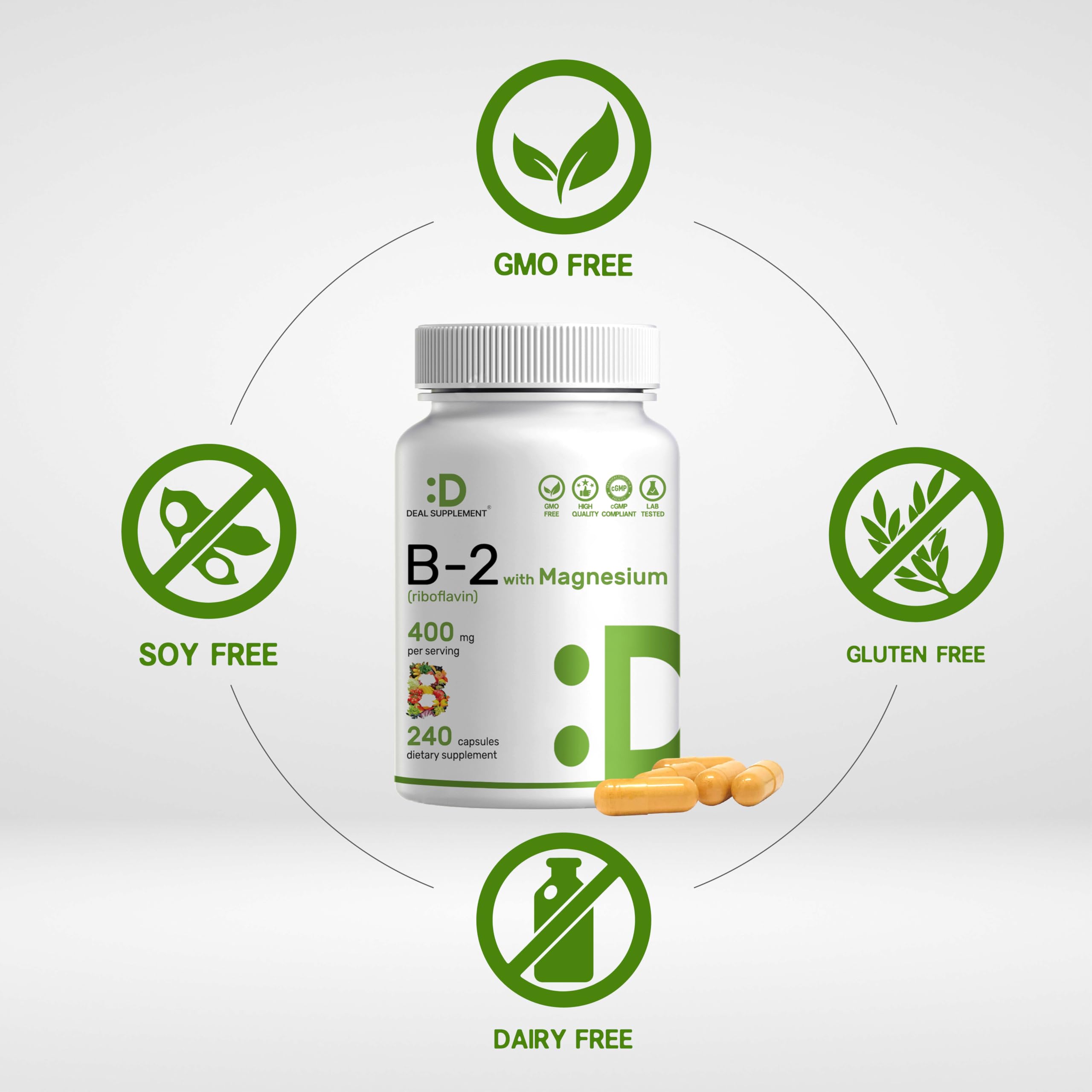 B2 riboflavin magnesium glycinate for mood, heart, and energy