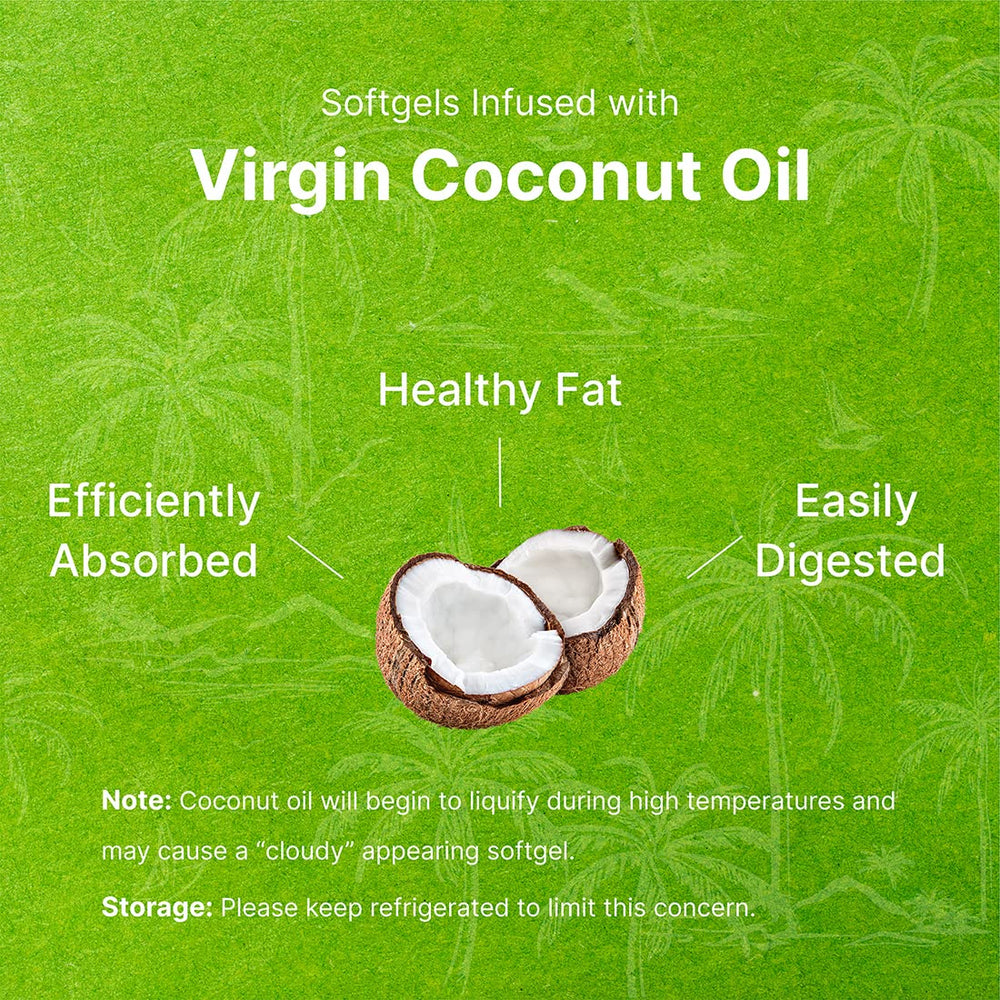 Natural coconut oil themed vitamin K2 MK-7 packaging