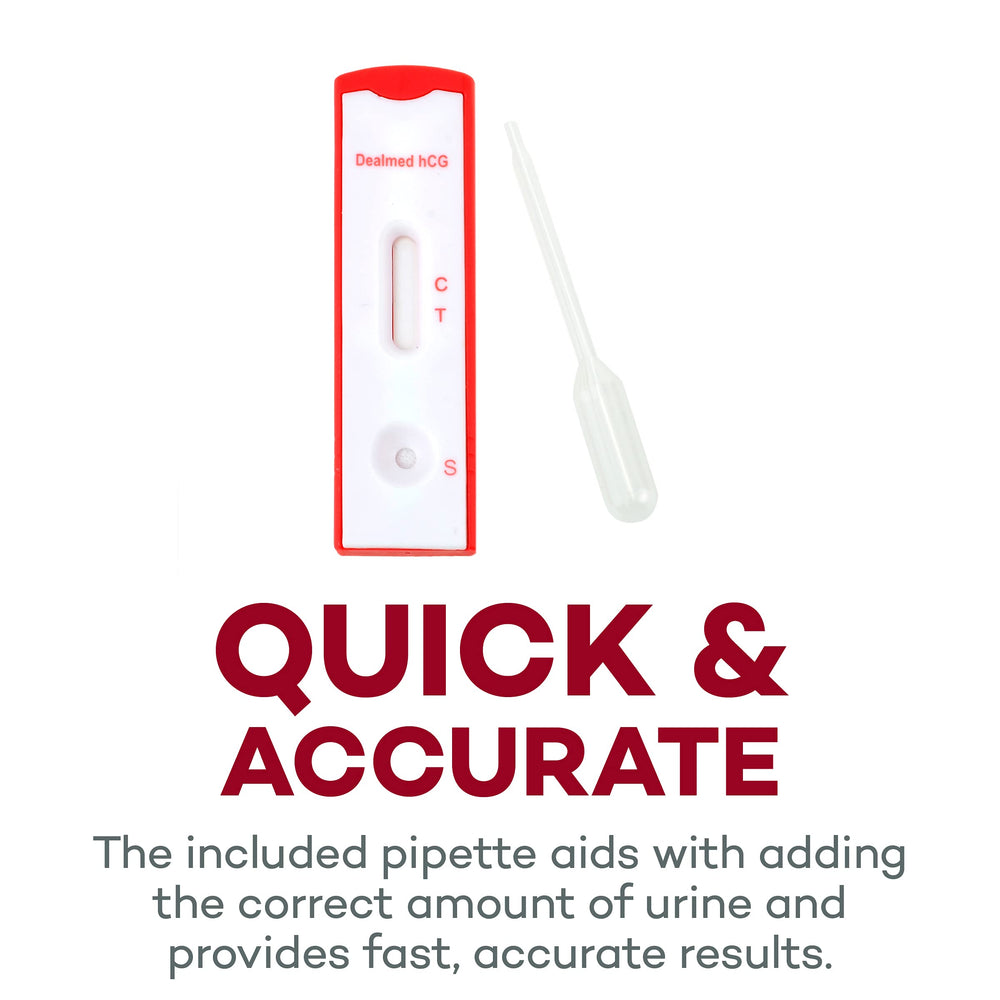 Disposable pipettes included with DealMed pregnancy test kit