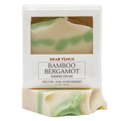 Dear Venus Bamboo Bergamot soap bar wrapped for premium cleansing.