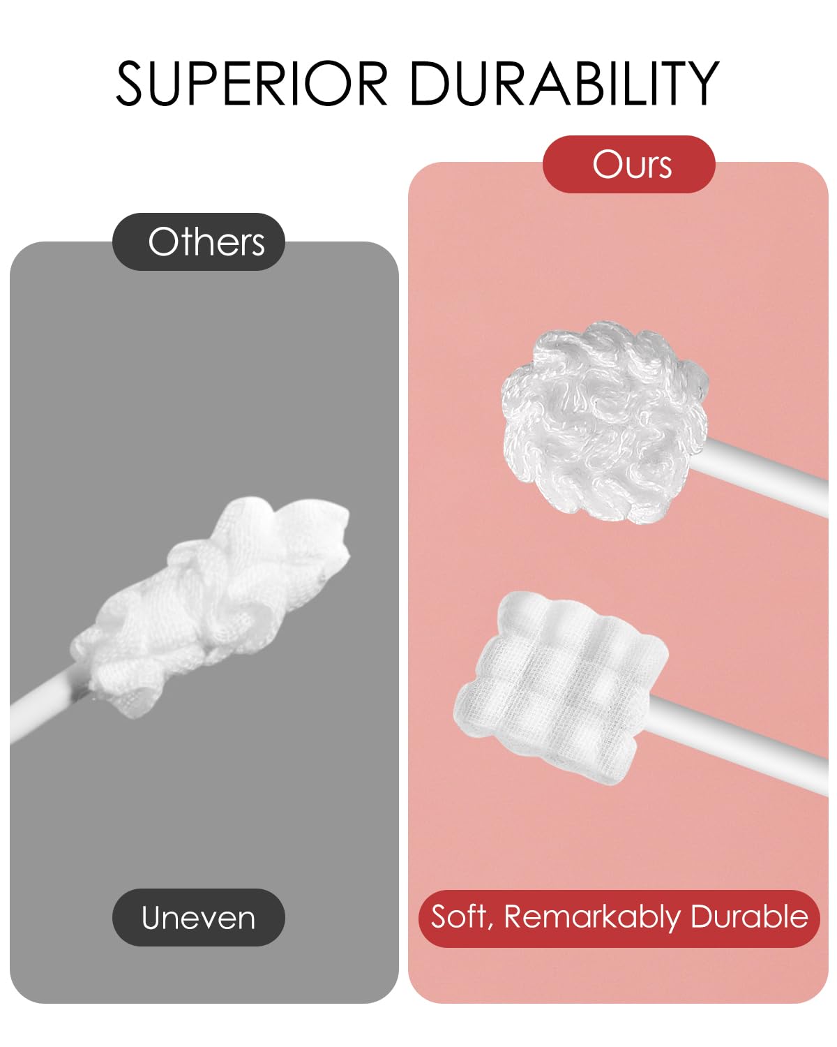 Close-up of 3D wave gauze material used in the tongue cleaner