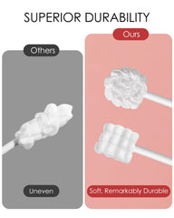 Close-up of 3D wave gauze material used in the tongue cleaner