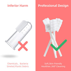 Cotton swabs with double suture fastening design
