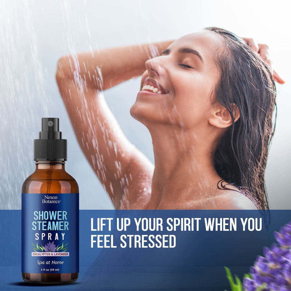 Shower spray for clearer breathing and soothing scent