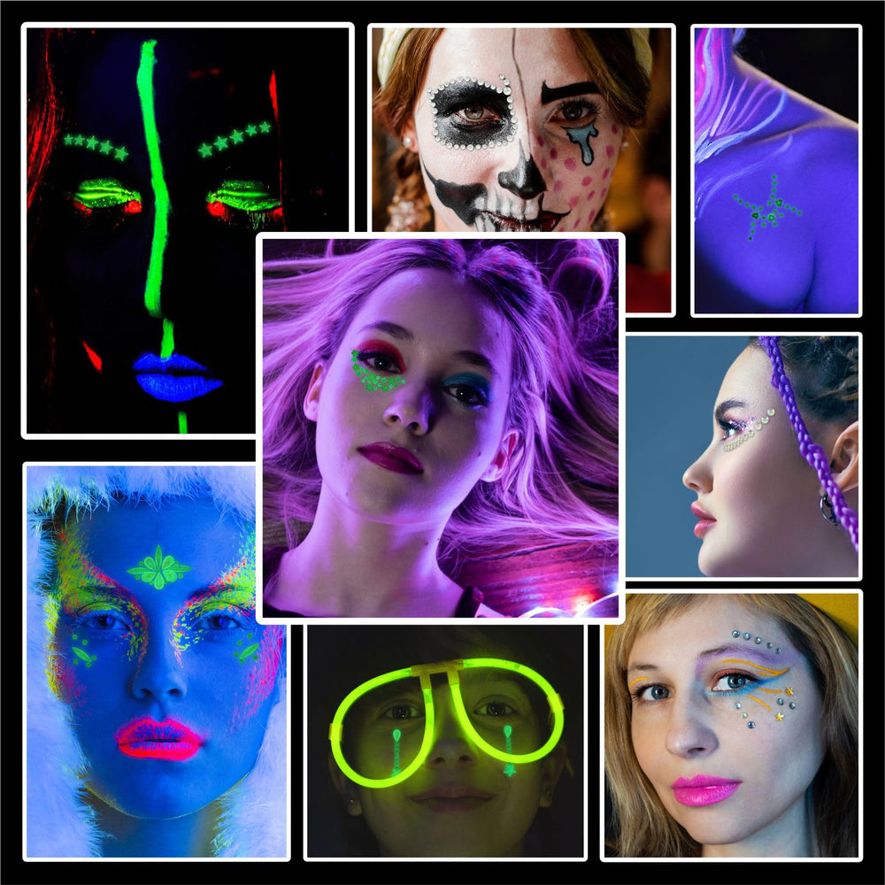 DECOYARDOO Noctilucent gems glow around eyes for dramatic makeup