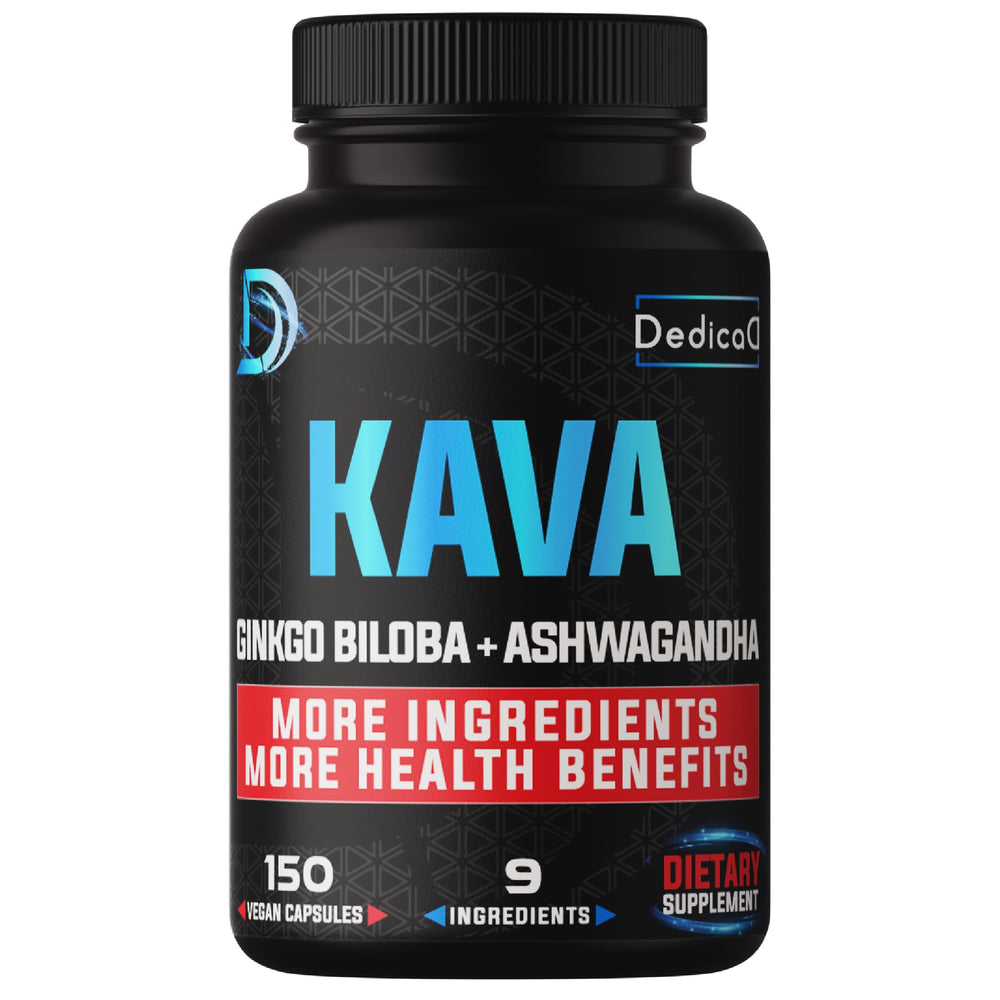 DedicaD 9in1 Kava Kava Capsules bottle (150 vegan capsules)