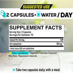 Close-up of Serrapeptase capsules