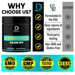 Vegetarian-friendly Serrapeptase capsules