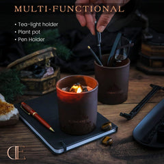 Close-up of black tourmaline crystal embedded in the Empowerment Candle