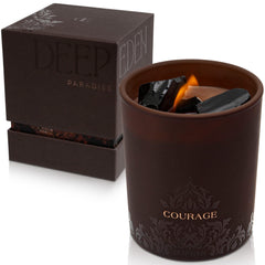 Packaging view showing inside contents of the candle