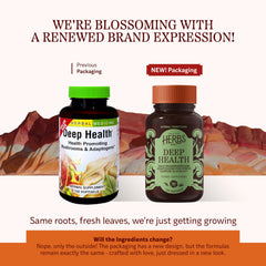 Deep Health bottle label close-up