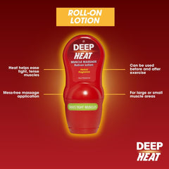 Side view of the Deep Heat bottle highlighting 50 ml size
