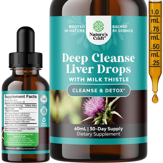 Deep Liver Cleanse Liquid Drops 60 ml bottle with dropper