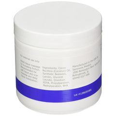 Close-up of Deep Prep II Soft Tissue Massage Crème texture on 15 oz jar label