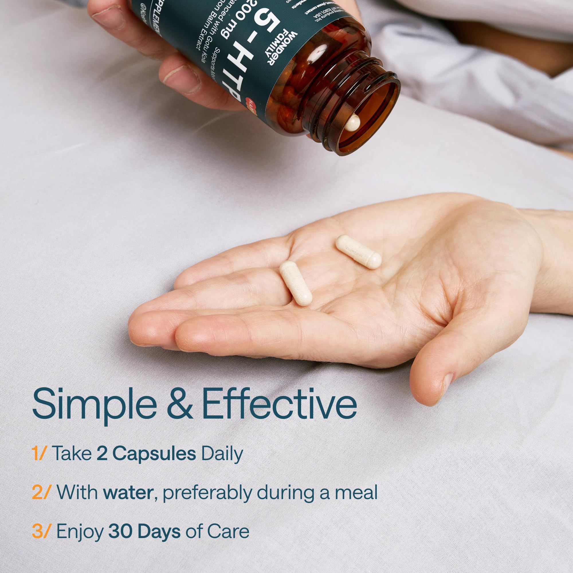 Image depicting deep sleep and enhanced focus with 5-HTP